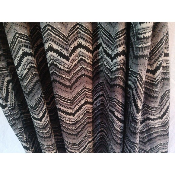 Sheila Rose Chevron Sun Dress Black-Grays Zig-Zag Womens Xlg Elastic Waist - Picture 8 of 16